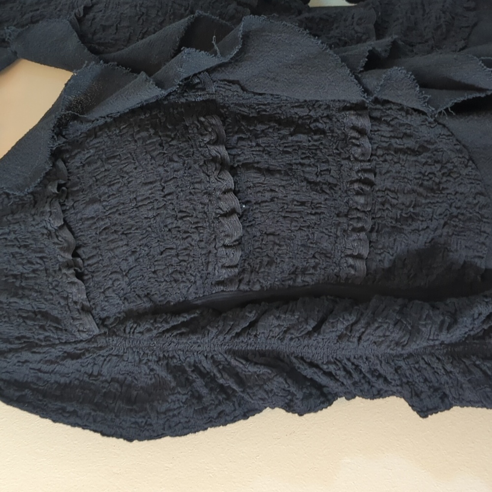 Free People We The Free Demi Vintage-Inspired Ruffle Lace-Adorned Jacket M - Picture 11 of 16
